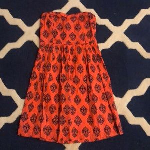 Old Navy Orange Strapless Summer Dress